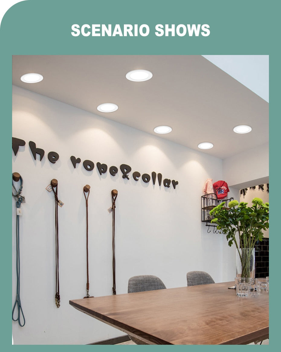 LED Downlight 3W 5W 7W 9W 12W Recessed Ceiling Led Spot 220V Led Light Spotlights Indoor Lighting Warm White Cold White