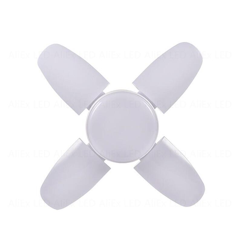 E27 LED Bulb Fan Blade Timing Lamp 220V 110V 60W Foldable Led Light Bulb Lampada For Home Ceiling Light With Remote Controller