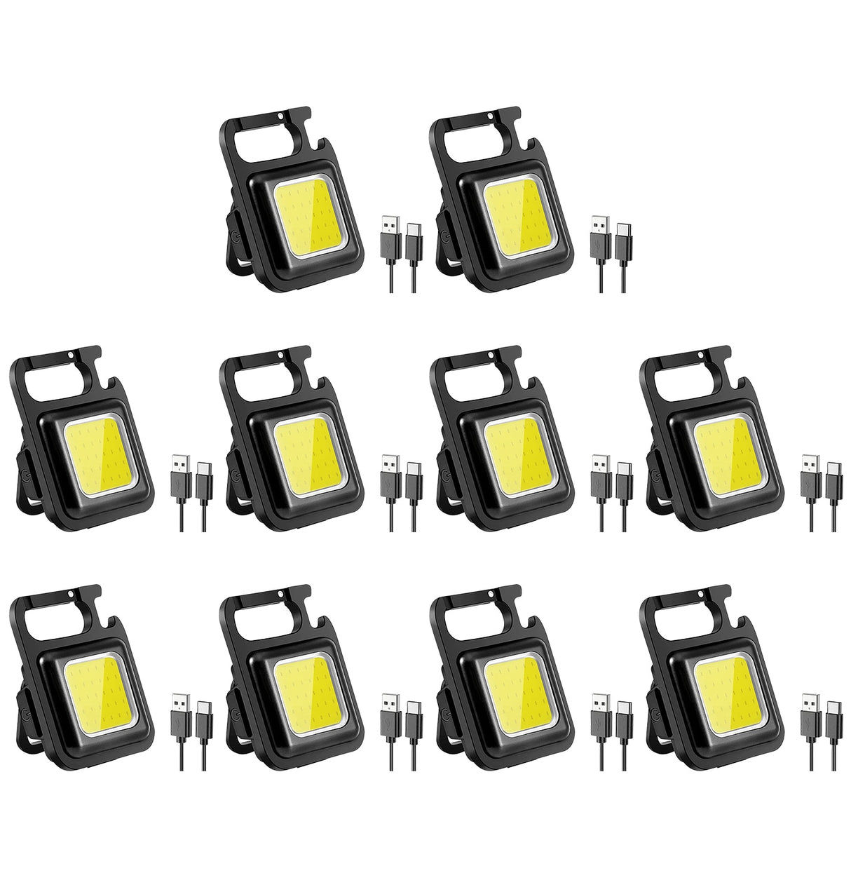 Multifunctional Mini Glare COB Keychain Light USB Charging Emergency Lamps Strong Magnetic Repair Work Outdoor Camping Light