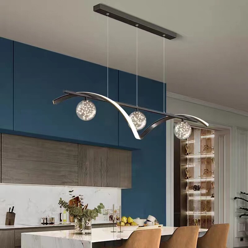 Nordic LED Chandelier Glass Ball Pendant Lights for Living Room Dining Room Novelty Kitchen Lamp Home Decor Lighting