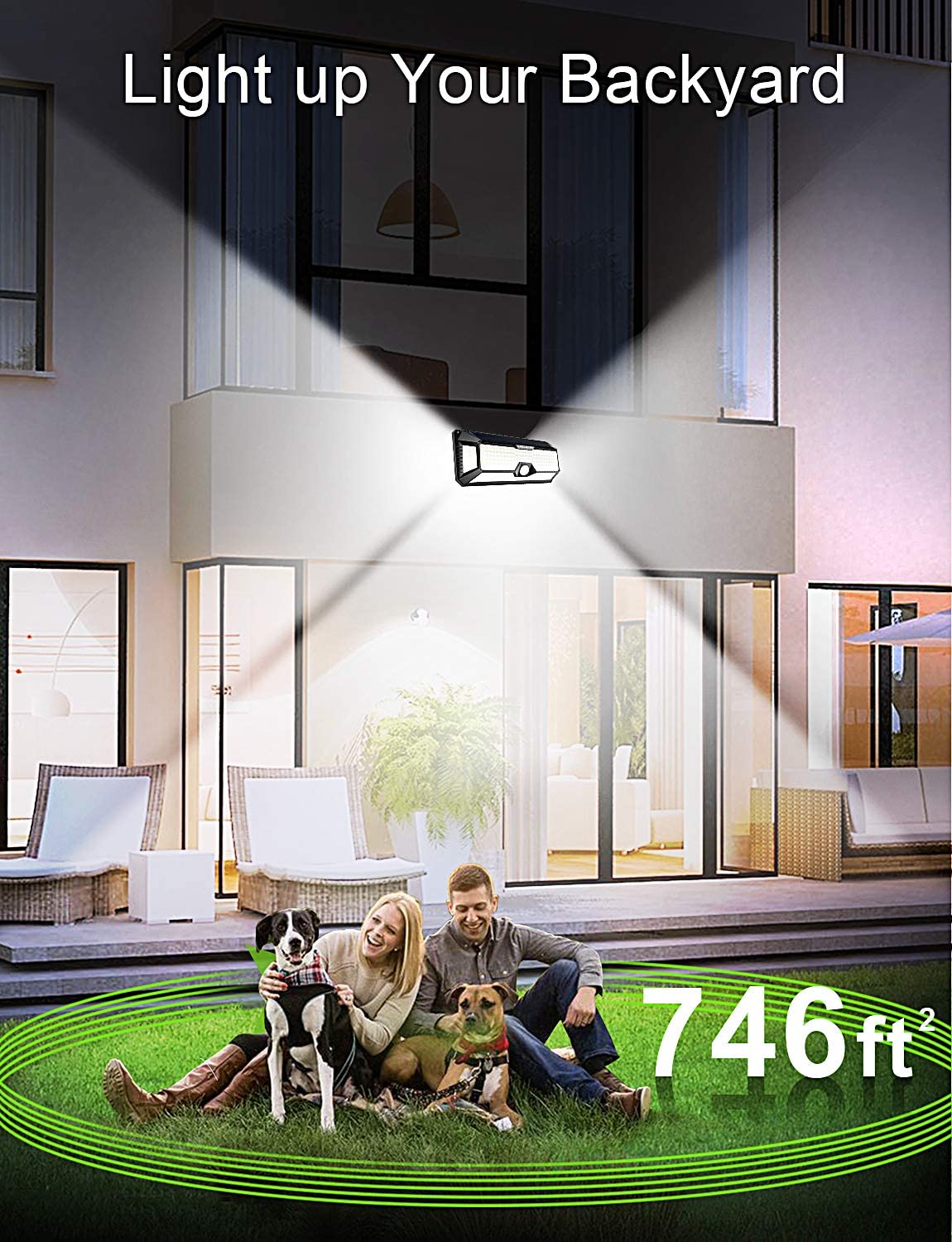 268 LED Reflector Solar Power Outdoor Light for Garden Decor Motion Sensor Street Wall Lamps Waterproof Patio Lighting Spotlight