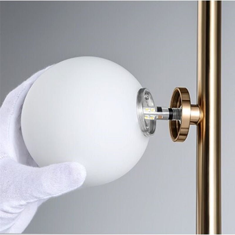 Nordic Modern Magic Beans Glass Ball Floor Lamp Living Room Bedroom Bedside Sofa Standing Lamp 9 Ball Indoor Lighting