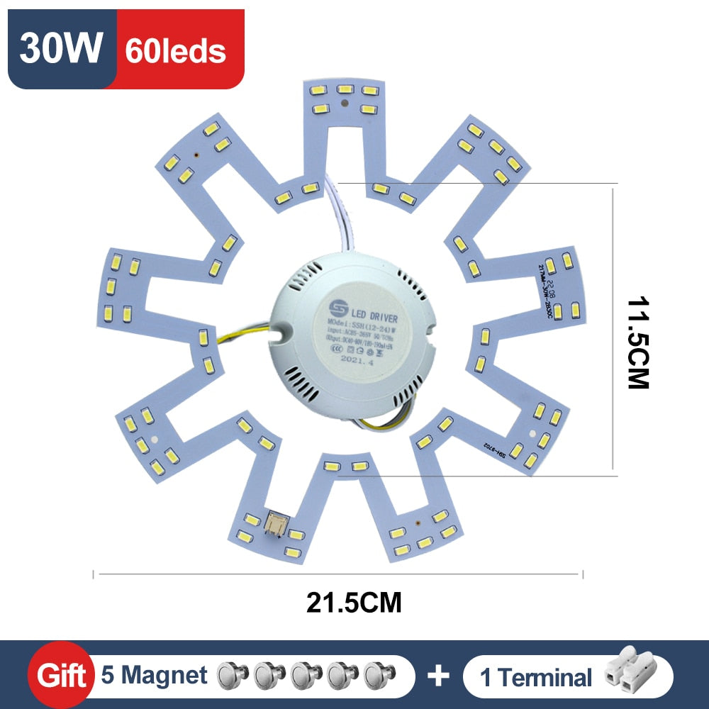 Led Module 220v Led Ceiling Light Replacement Panel Led Light 18W 24W 30W 36W 40W 50W Round Module For Ceiling Lamp Ceiling Fan