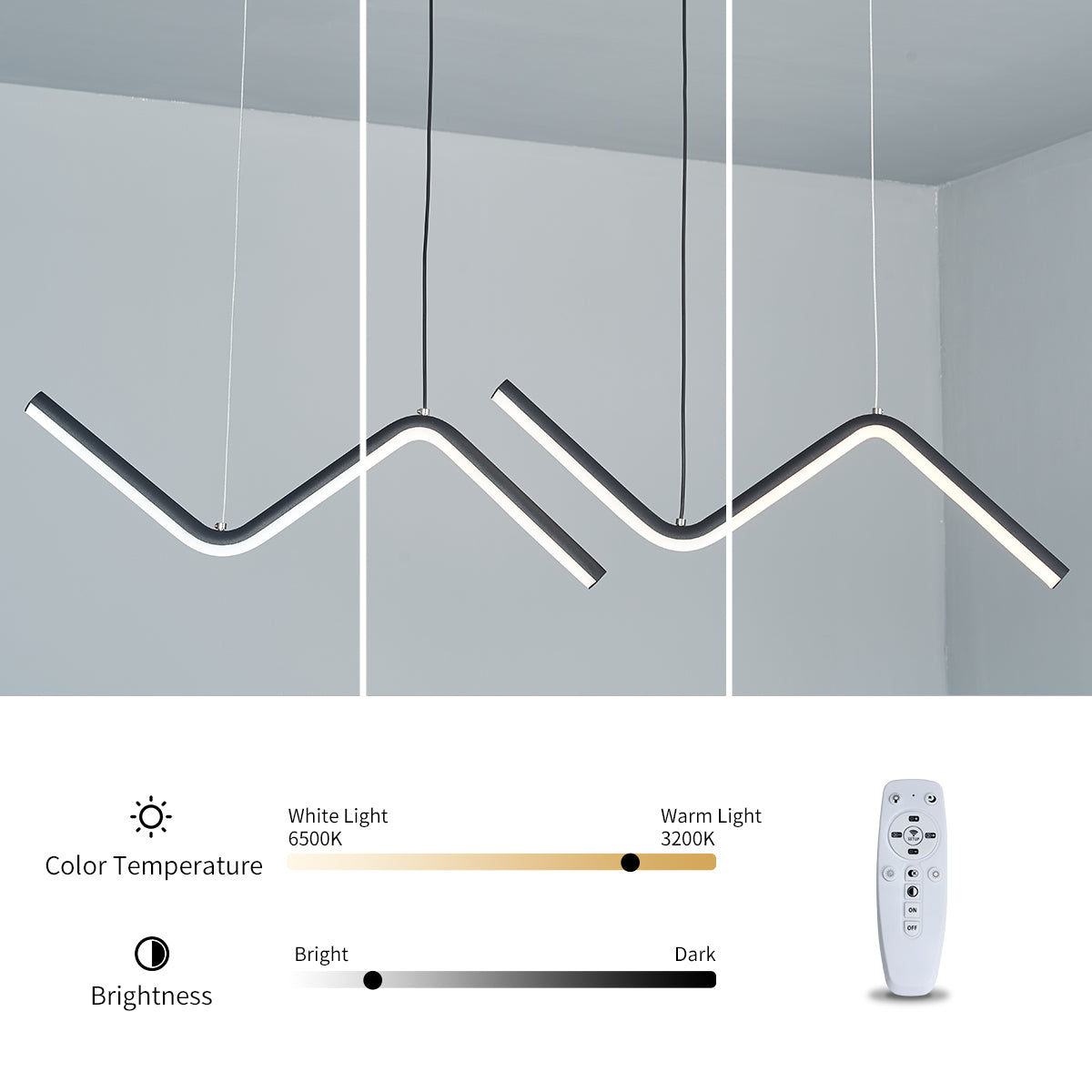 MINIMALISM GOLD/BLACK FINISHED MODERN LED CHANDELIER FOR DINING ROOM KITCHEN ROOM HANGING CHANDELIER FIXTURE