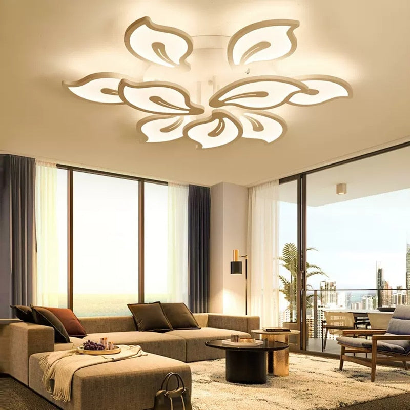 Modern LED Ceiling Chandeliers White For Living Room Bedroom Lamp For Indoor Ceiling Lighting Lamp Home Decoration Fixtures