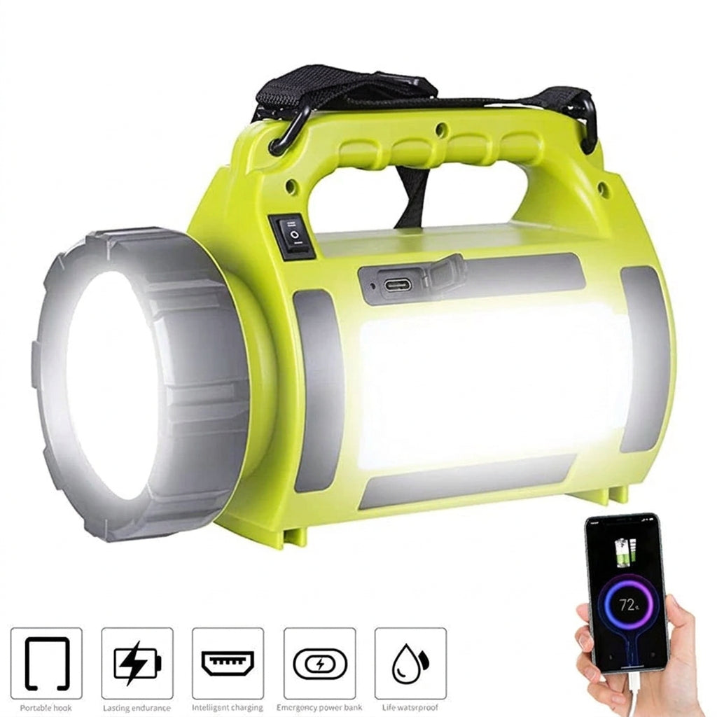 Portable LED Flashlight 5 Modes USB Rechargeable Waterproof Searchlight Long Range Outdoor Hiking Lamp Torch as Power Bank