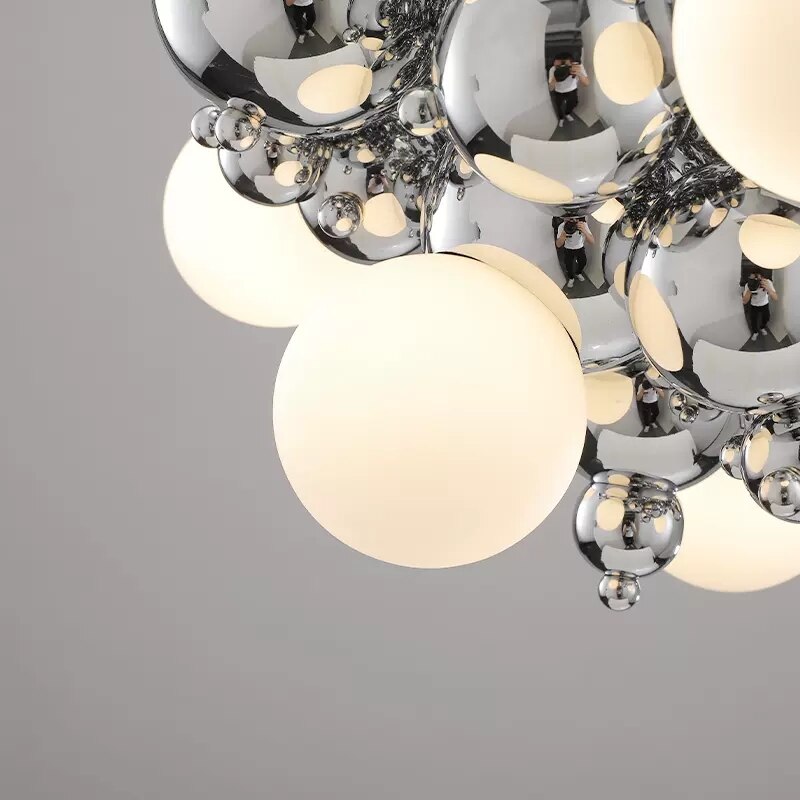 Modern Magic Bean Molecular Chandelier Lamp Novelty Luxury Dining Room Pendant Light Personality Art Glass Ball Hanging Lights
