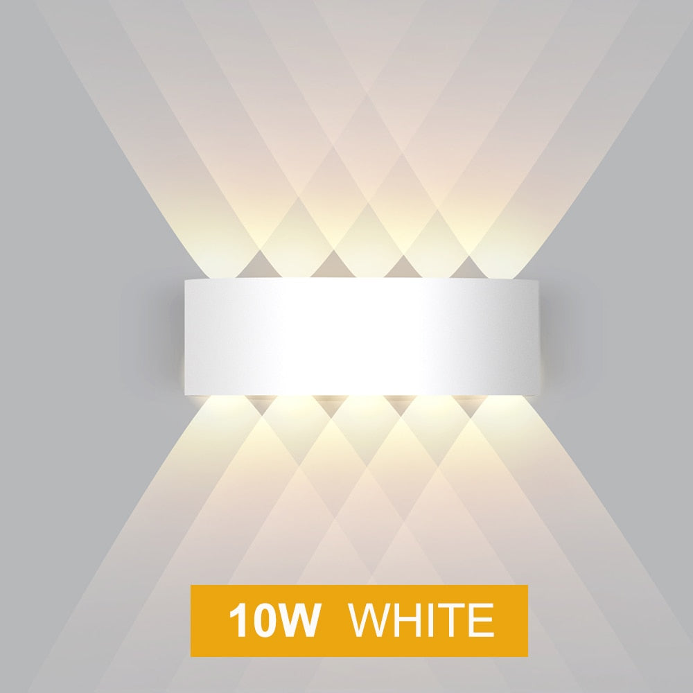 IP65 LED Wall Lamp Outdoor Waterproof Garden Lighting Aluminum AC86-265 Indoor Bedroom Living Room Stairs Wall Light