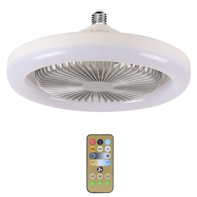 Ceiling Fan With Lighting Fan Lamp with Remote Control B22 to E27 Silent Ceiling Fan For home bathroom 3 Gears Wind Speed