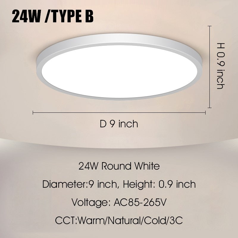 Ultra Thin Led Ceiling Lamps 30W 20W 15W 10W Modern Panel Ceiling Lights For Living Room Bedroom Kitchen Indoor Lighting fixture