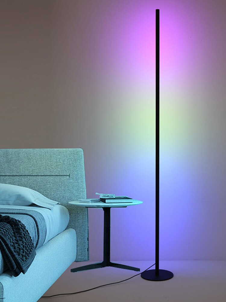 LED Floor Corner Standing Lamp RGB Light With Remote Control for Bedroom Living Room Club Home Decoration Atmosphere Night Light