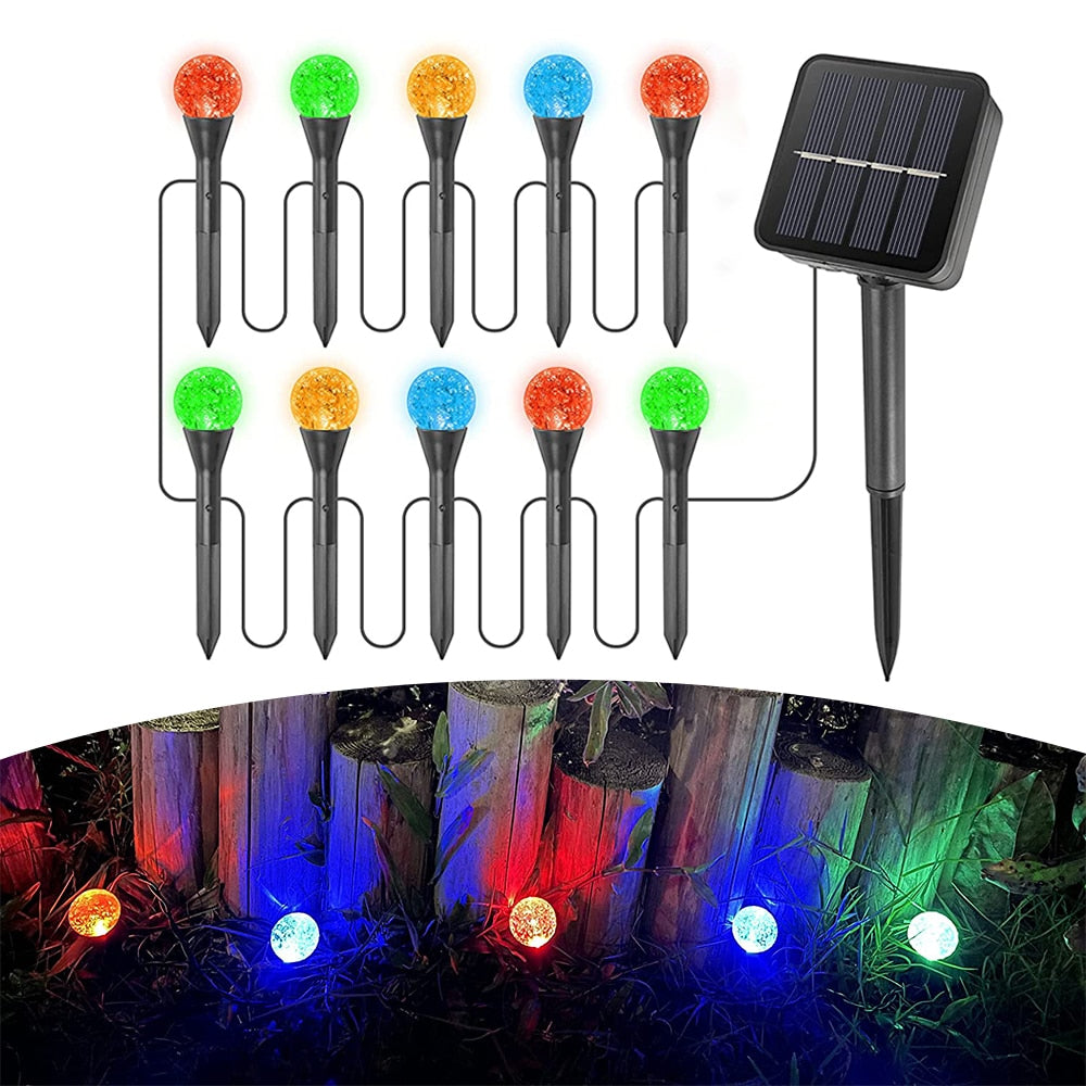 Solar Lights Outdoor Waterproof Lawn Lights 8 Modes Garden Decorative Landscape Lights Garland Patio Decorative Street Lights