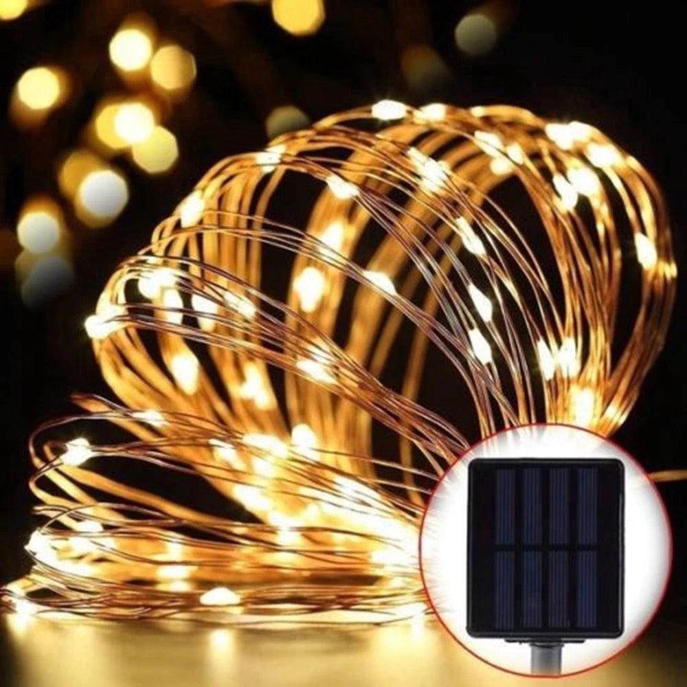 Solar String Fairy Lights 5m 50LED / 30M 300 LED Waterproof Outdoor Garland Solar Power Lamp Christmas For Garden Decoration