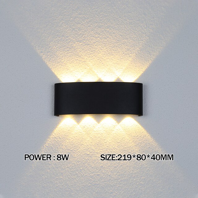 2W 4W 6W 8W 10W 12W LED Wall Light Outdoor Waterproof Modern Nordic style Indoor Wall Lamps Living Room Porch Garden Lamp