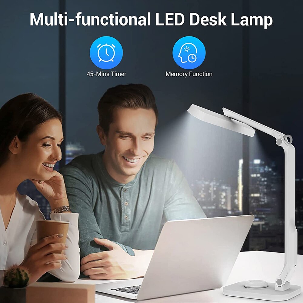 Remote Control Adjustable LED Desk Lamp Eye-Caring Office Light Rechargeable Touch Control Stepless Dimming Reading Table Lights