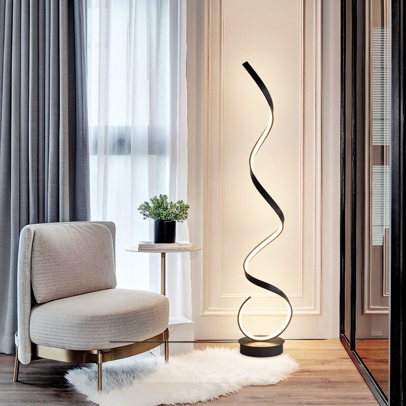 Simple Living Room Decoration LED Floor Lamps Nordic Minimalist Art led Standing Lamps for Bedroom Geometric Line Stand Light