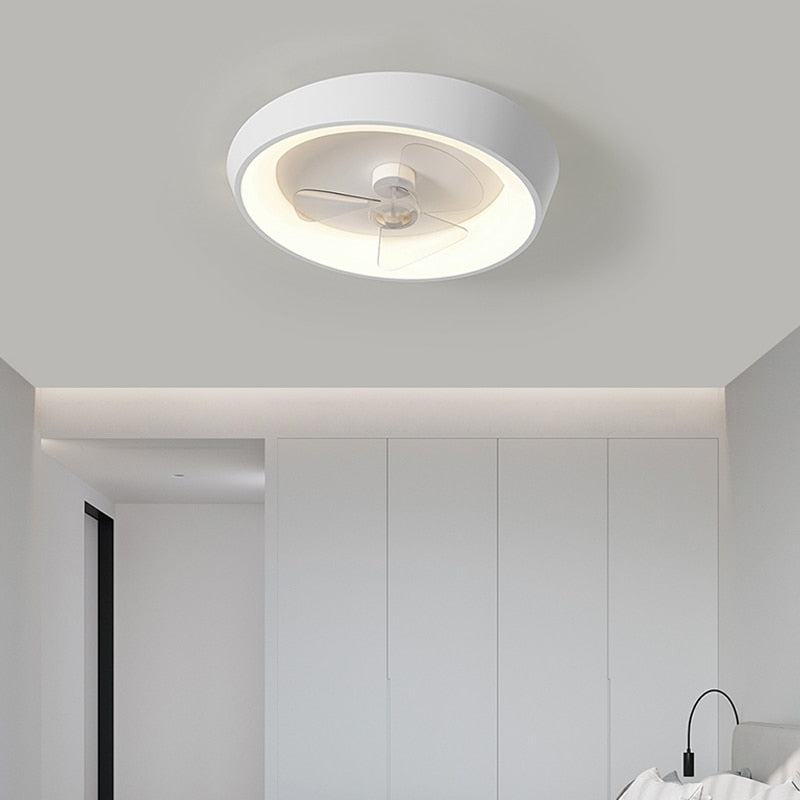 Modern Bedroom Whiite Ceiling Fans Metal Ceiling Lights Nordic Minimalism Led Mounted Lamp Fixtures Home Decor Lustre Luminarias