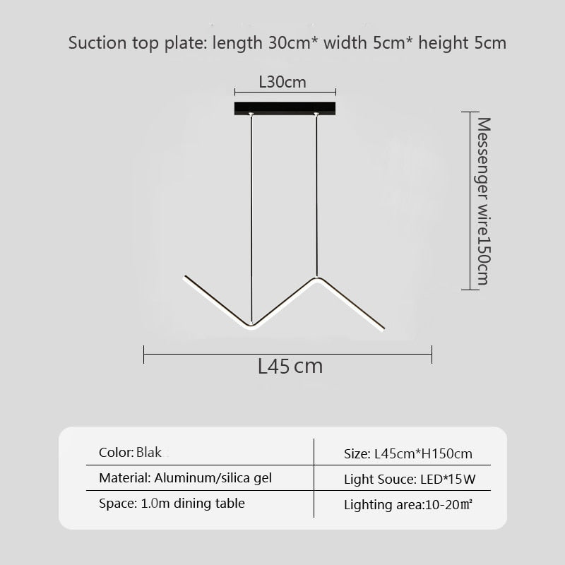 Modern LED Pendant Light Minimalist Chandelier For Dinning Room Kitchen Bar Restaurant Home Decor Led Lighting Remote Control