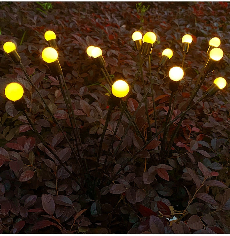 LED Light Outdoor Solar firefly lamp Waterproof Garden Home Camping Exterior Decoration Motion Sensor floor lamp