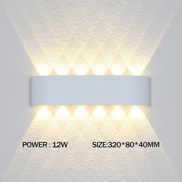 2W 4W 6W 8W 10W 12W LED Wall Light Outdoor Waterproof Modern Nordic style Indoor Wall Lamps Living Room Porch Garden Lamp