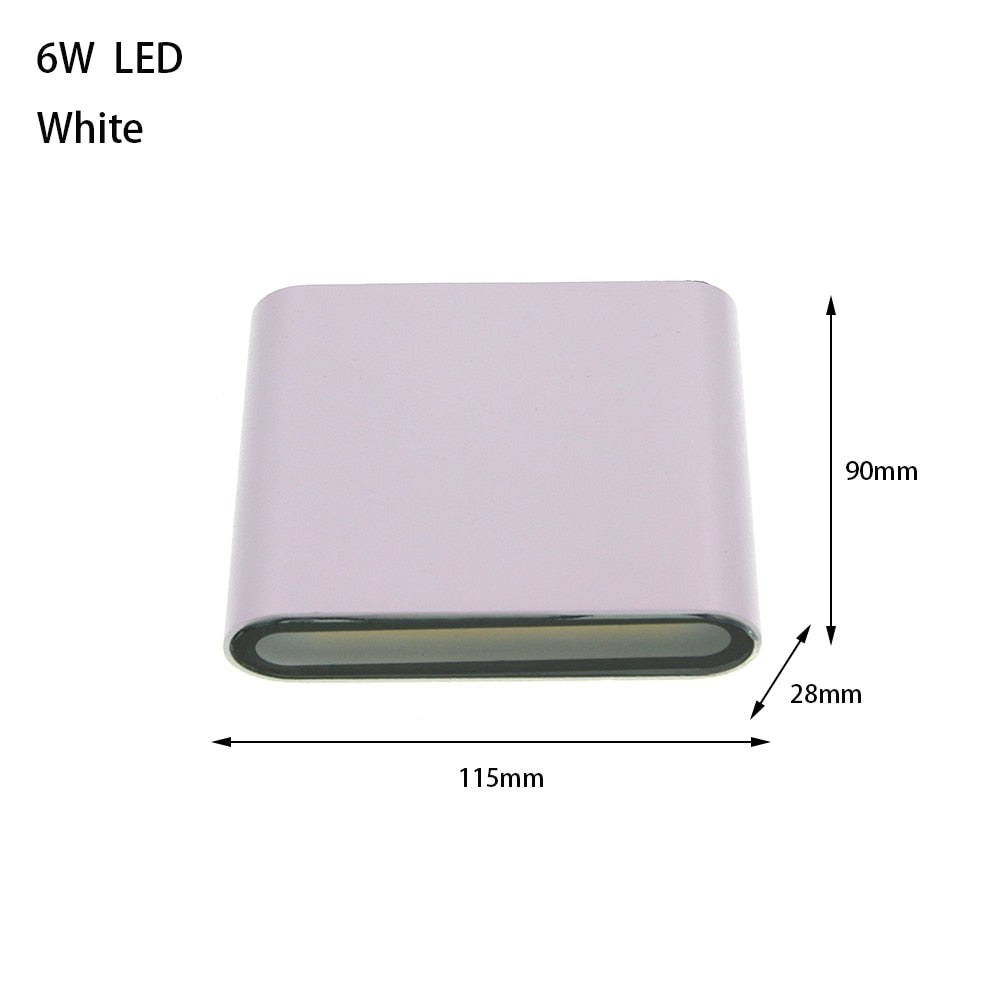 6W 12W 24W LED Outdoor Waterproof Wall Lamp Indoor Bedroom Living Room Balcony Wall Light Home Lighting Aluminum Wall Sconce