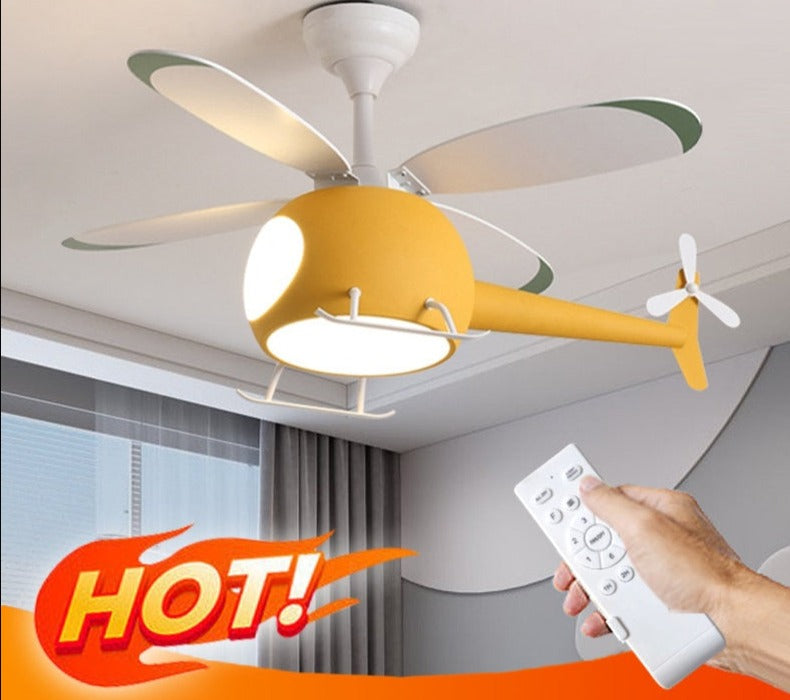 Children Room Ceiling Fan Lamp With Light Electric Fans Lights Small Bedroom Deco Cooling Decorations Remote Control