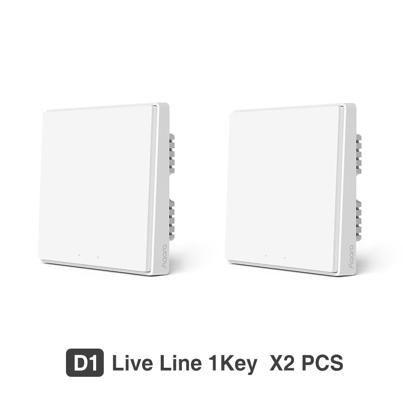 Aqara D1 Smart Switch Wireless Switch Single Fire Wire ZigBee Wireless Wall Switch Smart Home Light Control For Mihome App