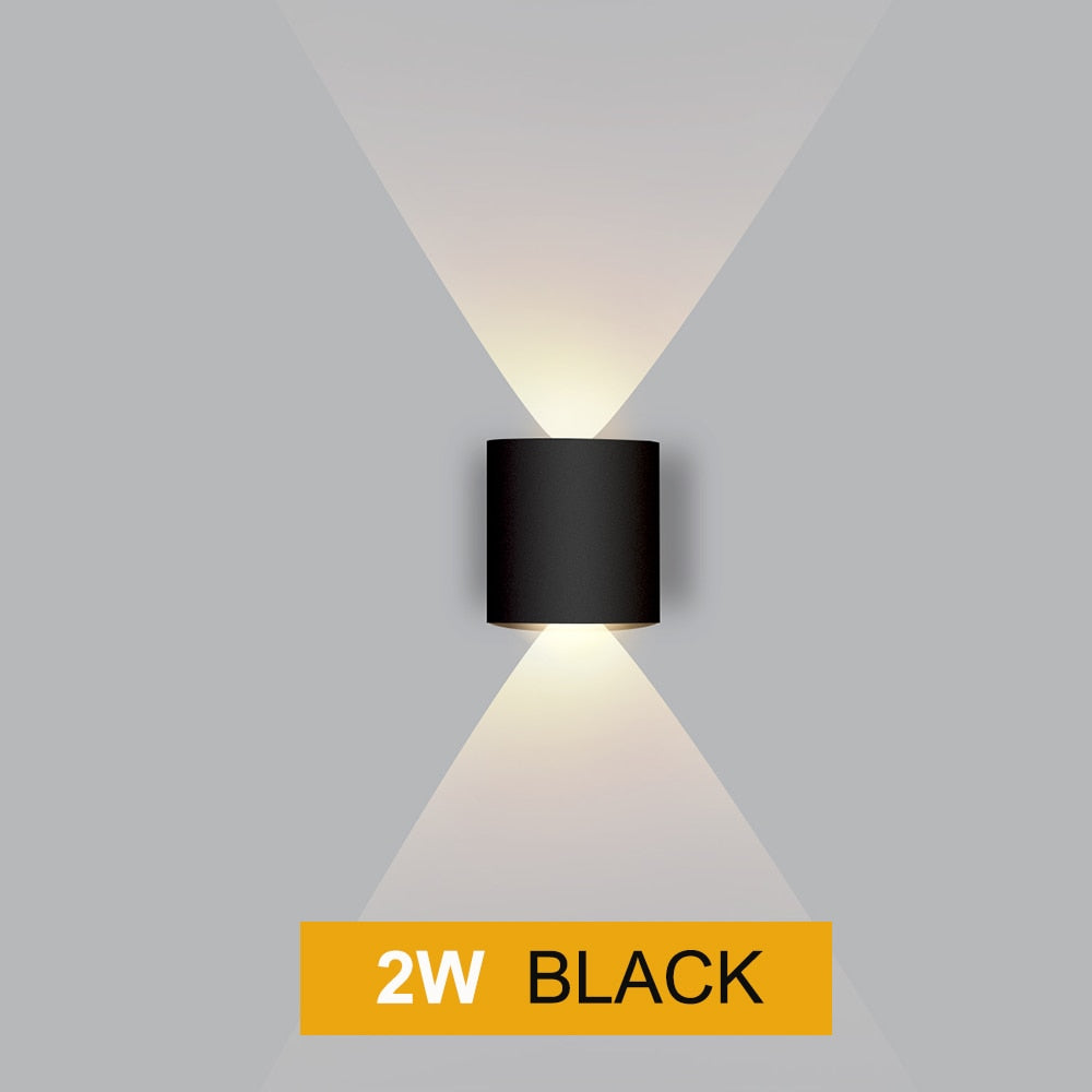IP65 LED Wall Lamp Outdoor Waterproof Garden Lighting Aluminum AC86-265 Indoor Bedroom Living Room Stairs Hallway Wall Light