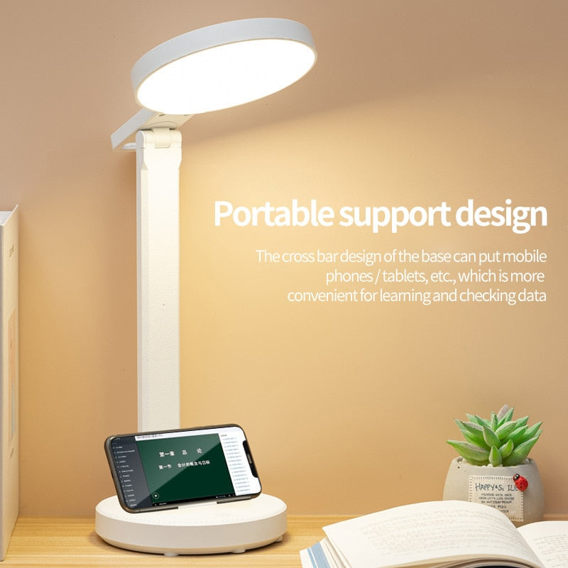 E2 LED Table Desk Lamp Light Eye Protection USB Learning Childrens Dormitory Lamp Bedside Table Bedroom Reading Night Light Gift