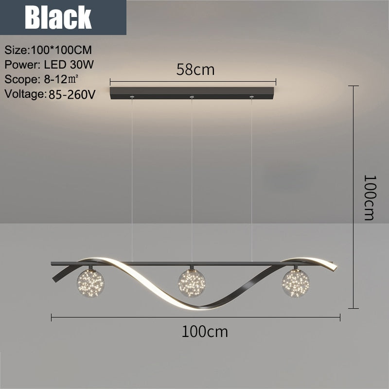 Nordic LED Chandelier Glass Ball Pendant Lights for Living Room Dining Room Novelty Kitchen Lamp Home Decor Lighting