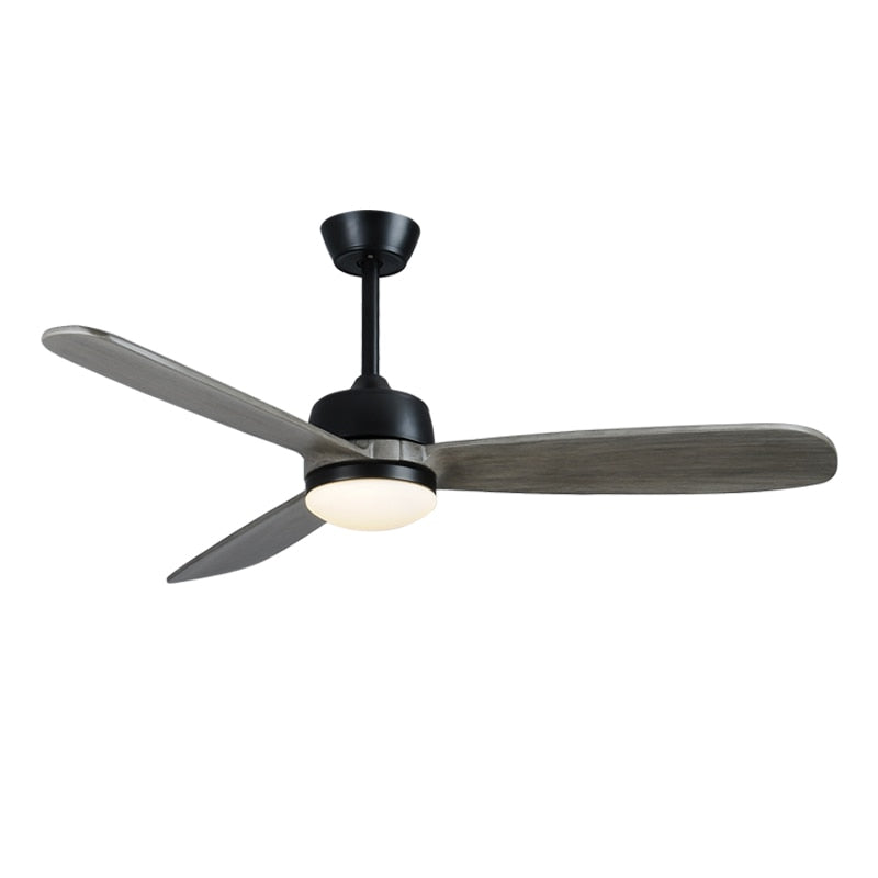 52 Inch Led Ceiling Fan Light Roof Home Fans Modern Indoor Decorate Wooden Blade Dc Ceiling Fan With Remote Control Ventilador
