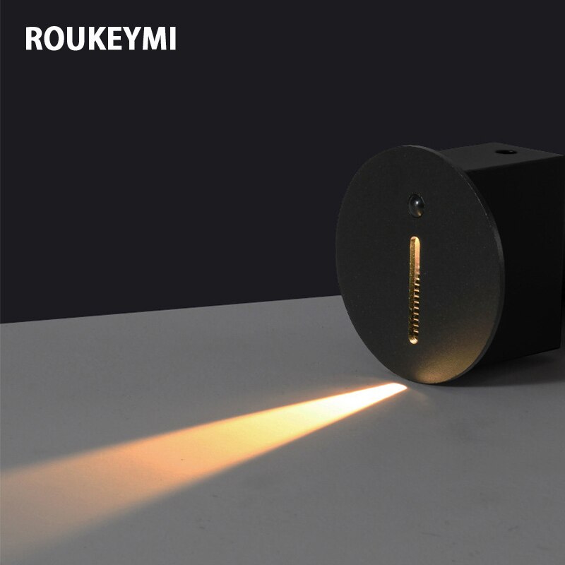 ROUKEYMI Waterproof Interior Sensor Staircase Light PIR Night Corner Led Footlight outdoor staircase light Sensor light