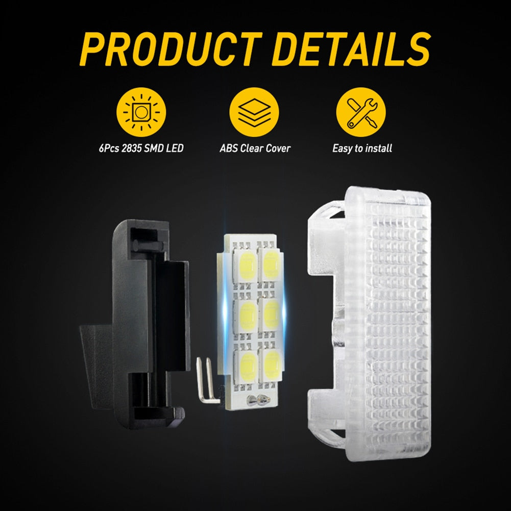 2pcs Replacement LED Atmosphere Car Light Auto Floor Foot Trunk Interior Decorative Lamp for Tesla Model S 3 X Y