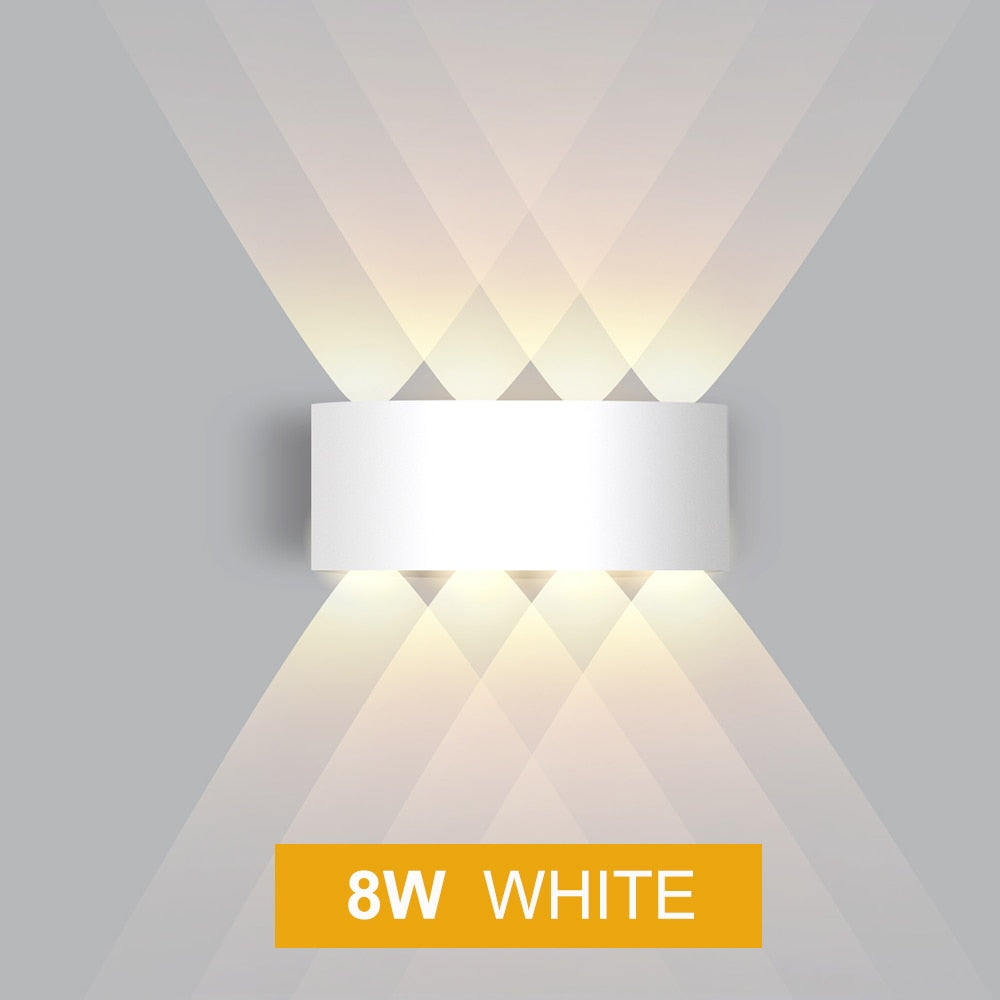 IP65 LED Wall Lamp Outdoor Waterproof Garden Lighting Aluminum AC86-265 Indoor Bedroom Living Room Stairs Hallway Wall Light