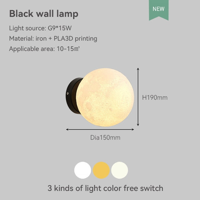 Modern Floor Lamp Moon Led Lamps for Living Room Bedroom Bedside Tripod Lamp Simple Home Decor Creative Floor Light