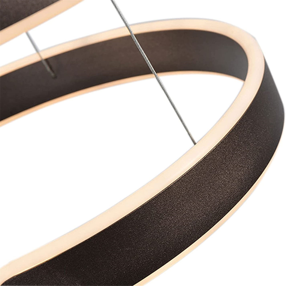 Modern 3 LED Circular Rings Pendent Light with Remote Control for Living Room