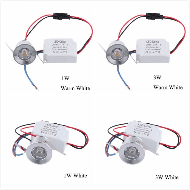 1W /3W LED White/Warm White AC 85-265V Mini Surface Mounted Light Led Downlight Jewelry Cabinet Lamp LED Mini Spotlight Lamp