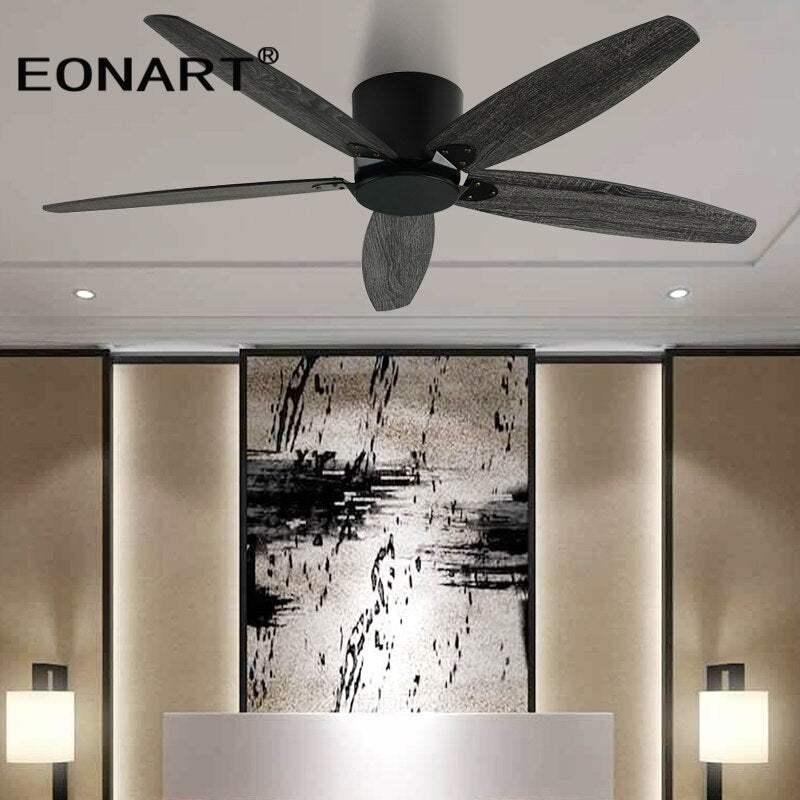 52 Inch Led Ceiling Fan Lamp Roof Home Fans Modern Indoor Decorate Plywood Blade Dc Ceiling Fan With Remote Control Ventilador