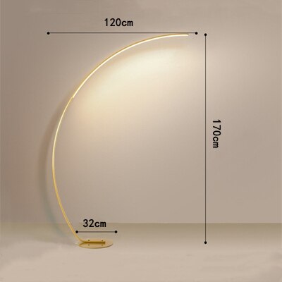 Nordic Minimalist Creative C-shaped Lamp Living Room Sofa Bedroom Study Bedside Corner Led Dimmable Remote Control Floor Lamp