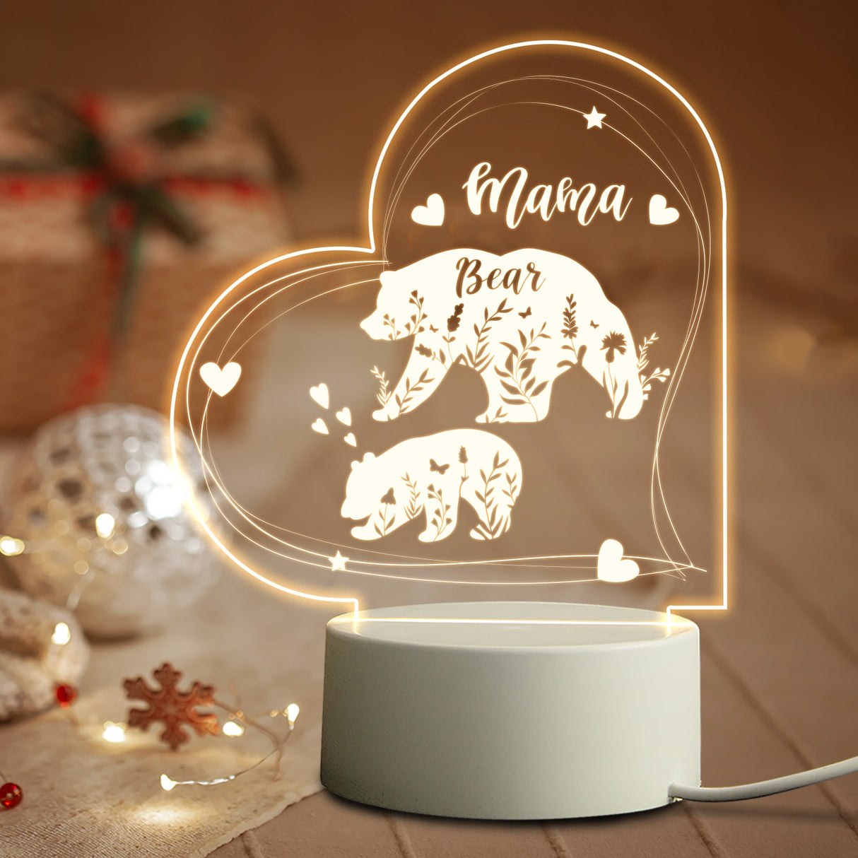 Mom Birthday and Mother Day Novelty Present Bedroom Night Light Decoration Lamp Thanksgiving Gift for Mommy
