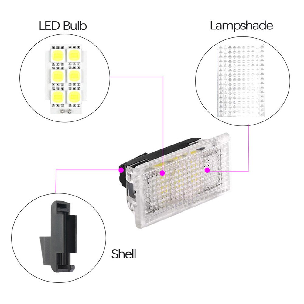 2pcs Replacement LED Atmosphere Car Light Auto Floor Foot Trunk Interior Decorative Lamp for Tesla Model S 3 X Y