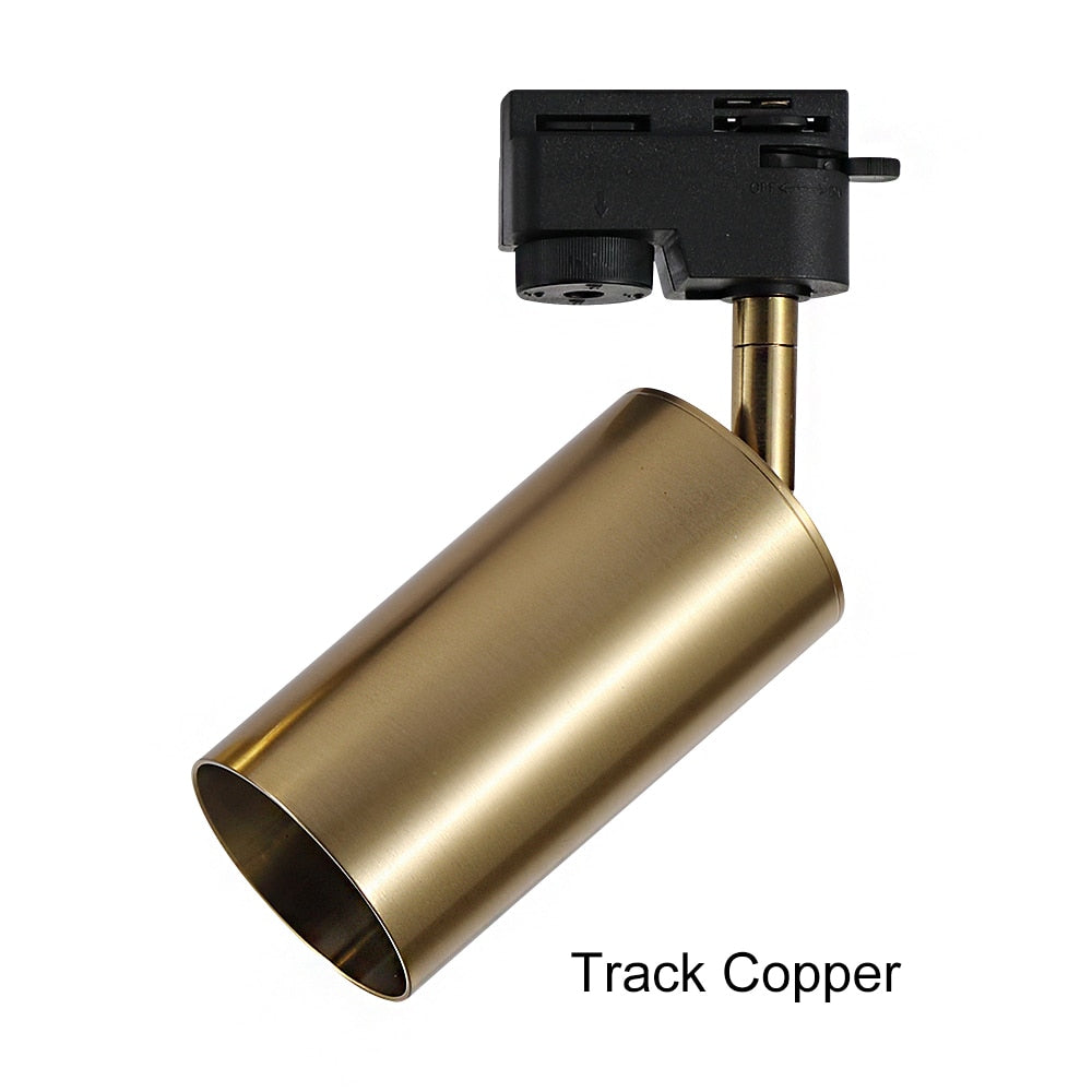 Surface Mounted 360° Rotatable White Black Gold Copper LED Ceiling Track Downlight 6W GU10 Bulb Replaceable Wall Spot Light