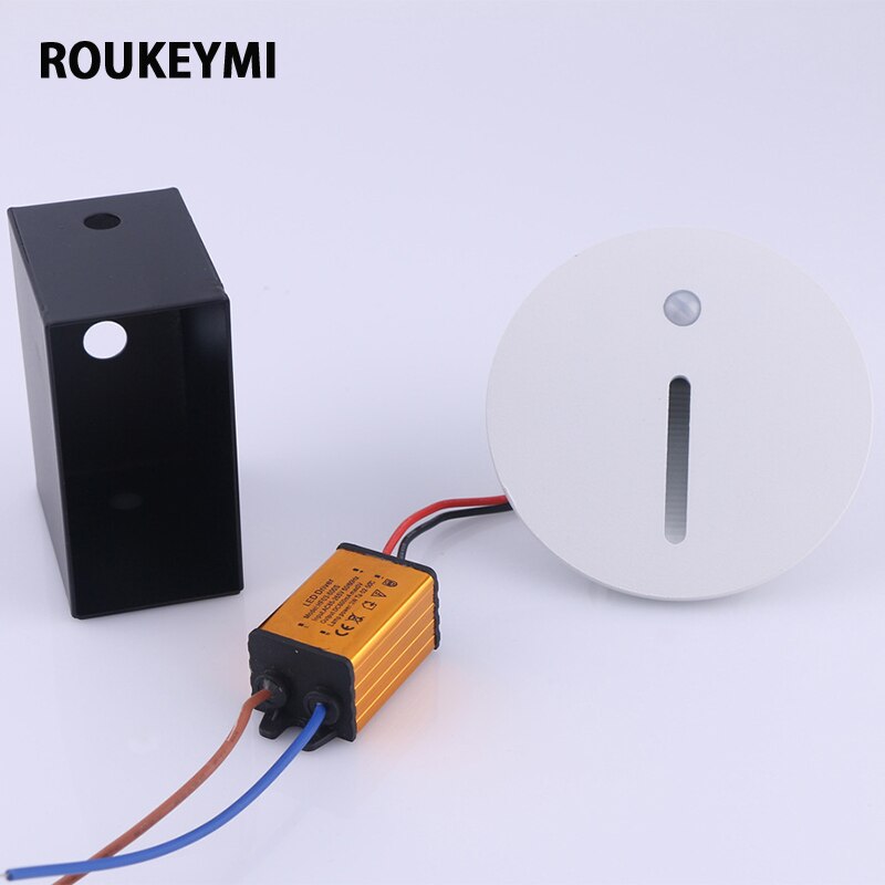 ROUKEYMI Waterproof Interior Sensor Staircase Light PIR Night Corner Led Footlight outdoor staircase light Sensor light