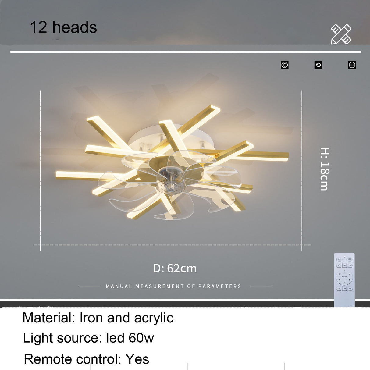 New Nordic Ceiling Fan Living Room Led Invisible Fan Lamp Ceiling Bedroom Fan Remote Control Reversible Blades Fans 110V 220V