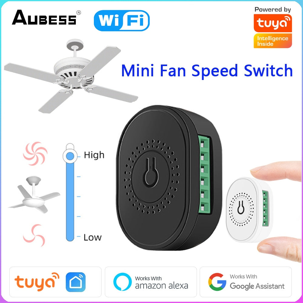 Tuya Mini Fan Speed Switch WiFi Ceiling Fan Controller Smart Life APP Remote Timing Voice Control Works With Alexa Google Home
