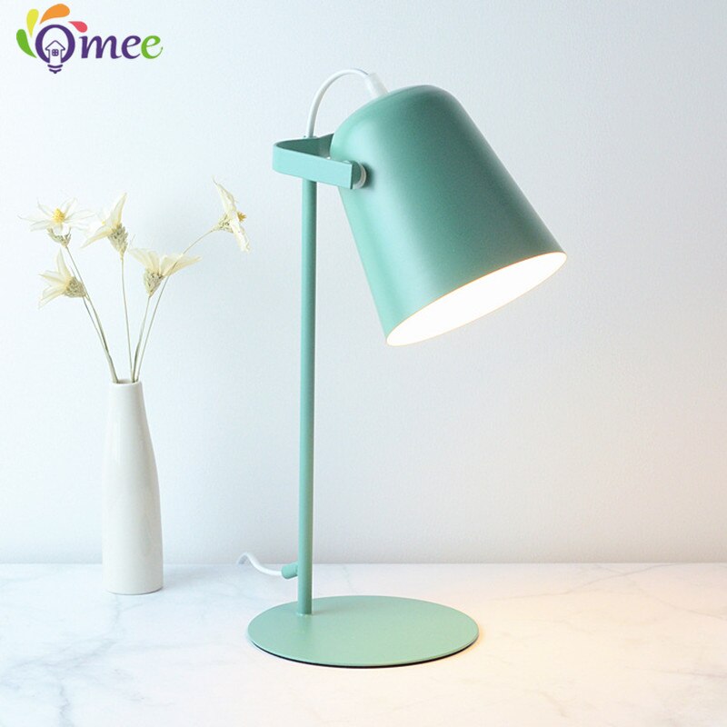 Nordic Iron Art LED Fashion Simple Desk Lamps Eye Protection Dimming Metal Pen Holder Table Lamp Living Room Bedroom Home Decor