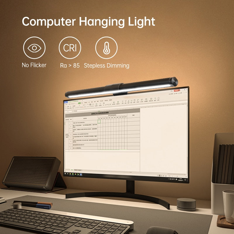 Pc Monitor Computer Desk Lamps For Dimming Led Lamp Magnetic Office Lights Monitor Stepless Hanging Light Bar for Pc Screen RBG