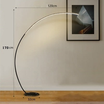 C Floor Lamp Dimming Remote Control Floor Light Black LED Corner Floor Lamp Bedroom Decoration Living Room Lamp Standing Light