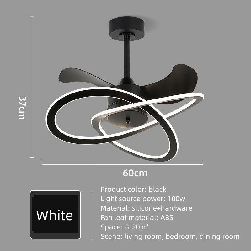 Pendant Ceiling Lights Fans LED Chandelier Home Decoration Lamp Retro Remote Control For The Living Room Bedroom Ventilation