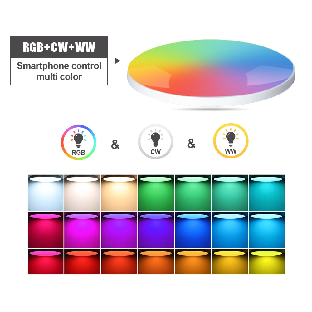 3.0 Smart Ceiling Light Wi-fi RGBCW Led Ceiling Lamp Livingroom Home Decoration Smart Lamp For Alexa, Google Home